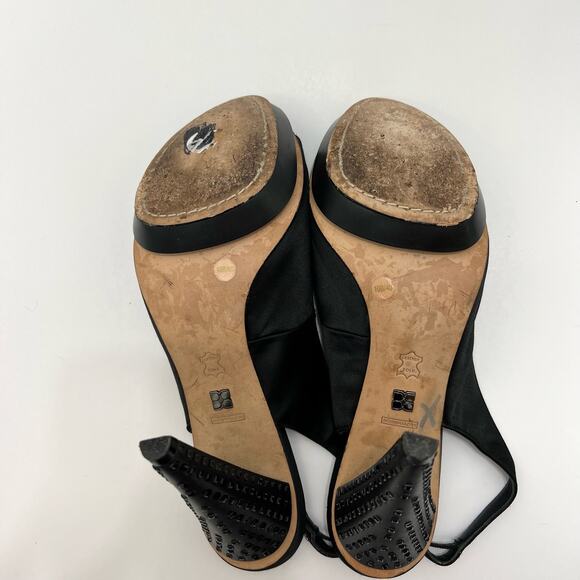 BCBGMAXAZRIA Ma-Lady Satin Embellished Platform Stiletto Heels | Size: 10B - Picture 13 of 15